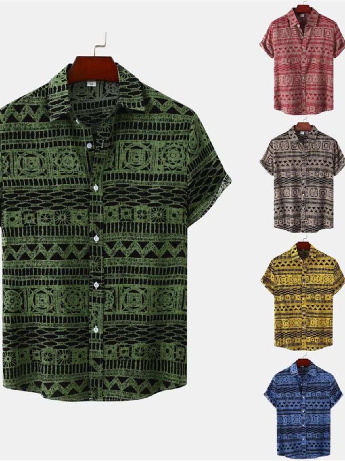 Urban Ethnic Fashion - 2026 Yaz Büyük Beden Erkek Kısa
