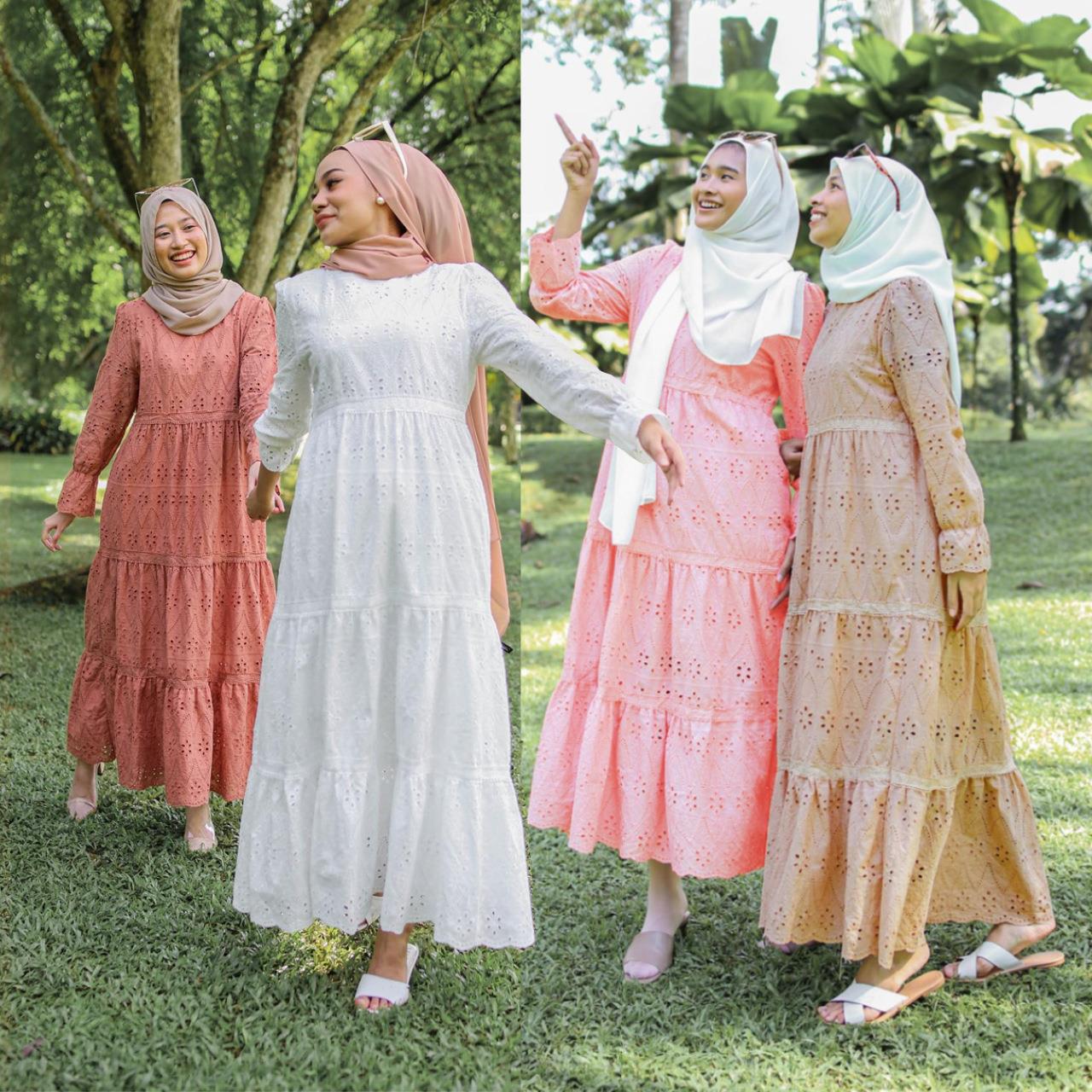 Ethnic Fashion Collection - Endonezya Oymalı Dantel Elbise Kadın Giyim