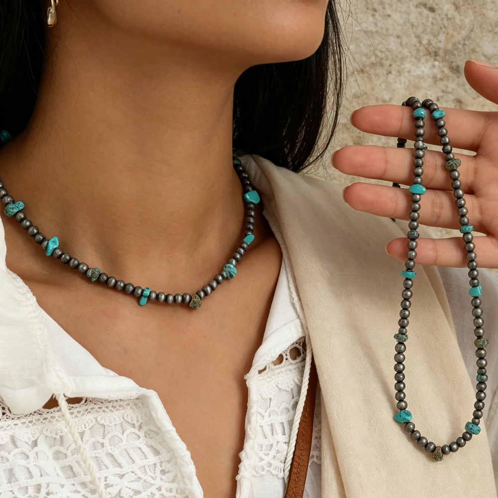 Ethnic Fashion Wear For Women - Erkekler için Bohem Etnik Boncuklu Kolye