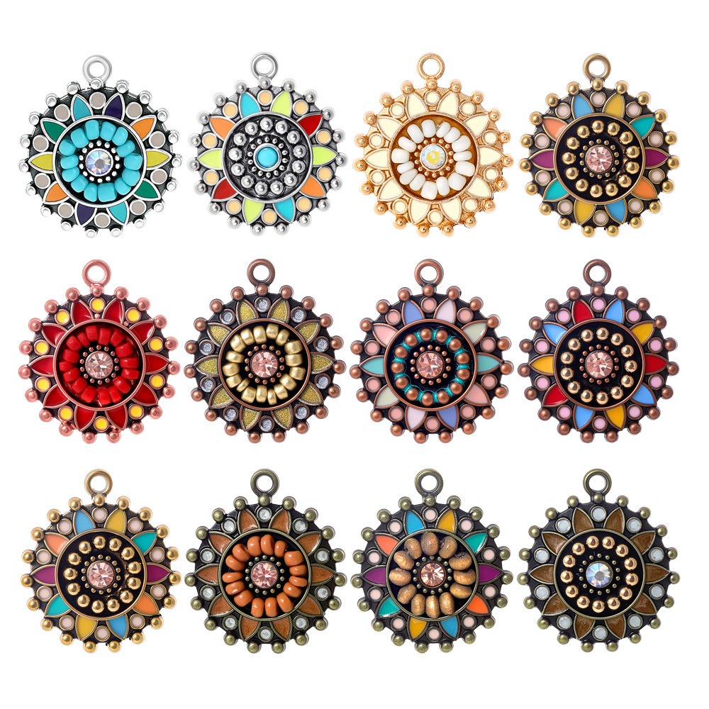 Ethnic Fashion For Ladies - Vintage Bohemia Etnik Emaye Yuvarlak Takılar