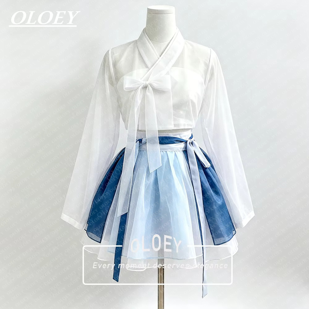 Hanbok Modern Set - OLOEY Modern Kısa Konser Hanbok Kontrast