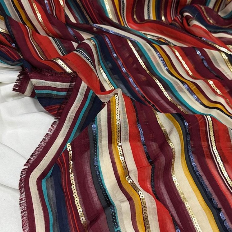 Renkli Çizgili İşlemeli Payet  - Ethnic Fashion Design incelemesi ve fiyatı