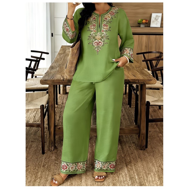 Moda Retro Baskılı Uzun kollu  - Ethnic Fashion For Ladies incelemesi ve fiyatı