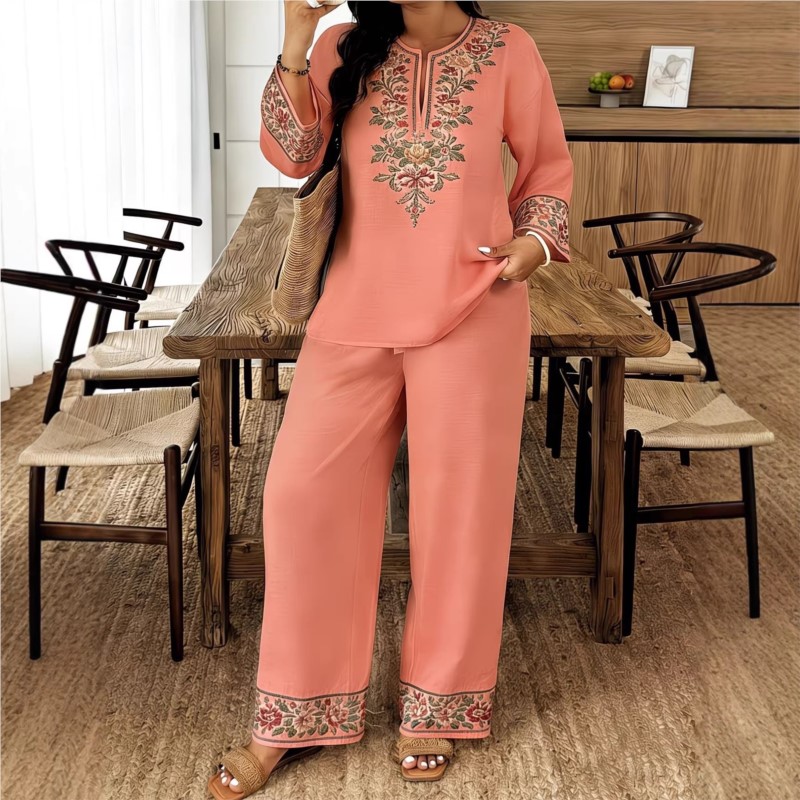 Moda Retro Baskılı Uzun kollu  - Ethnic Fashion For Ladies incelemesi ve fiyatı