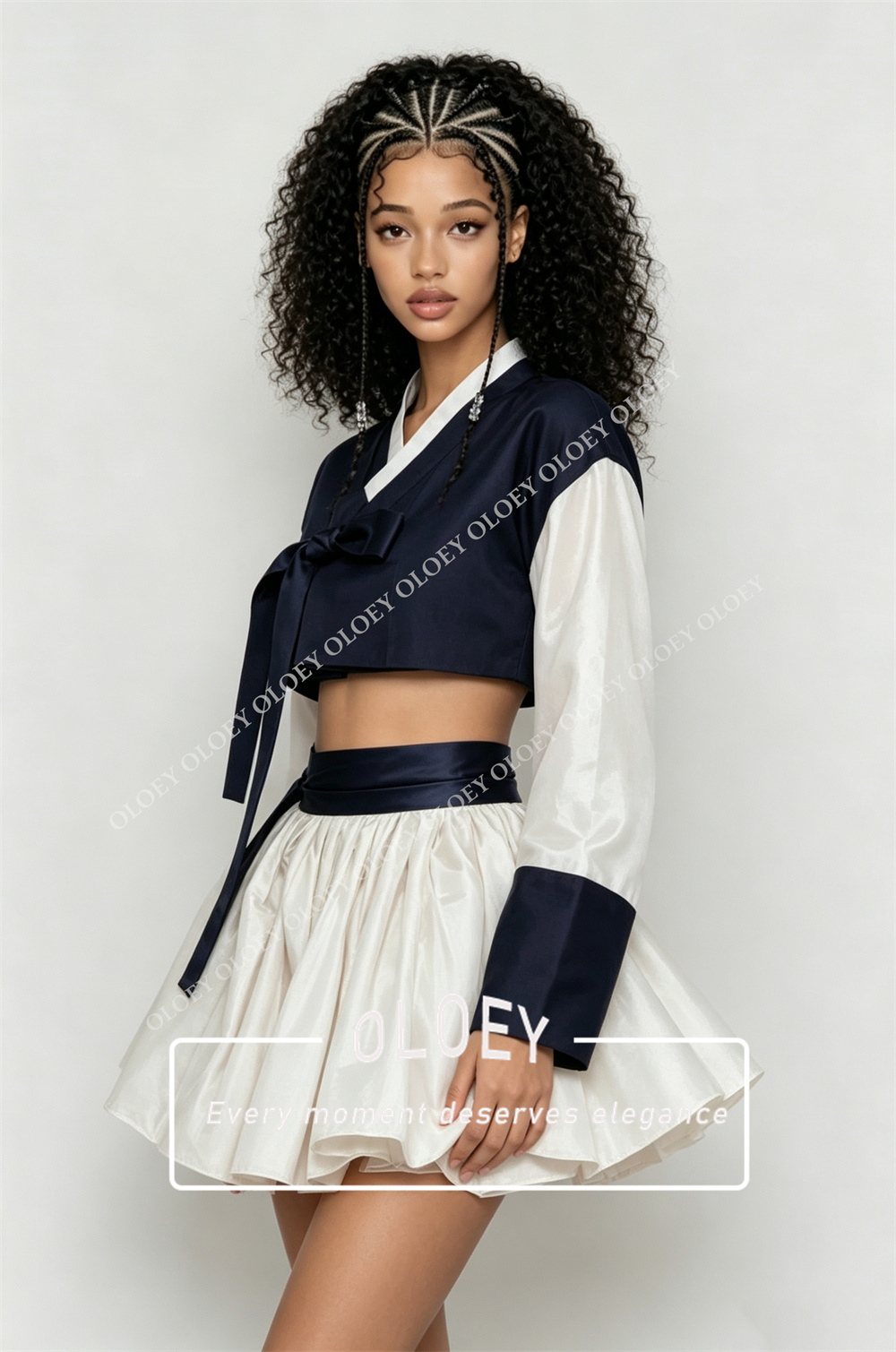 OLOEY Modern Lacivert Fildişi  - Hanbok Modern Set incelemesi ve fiyatı