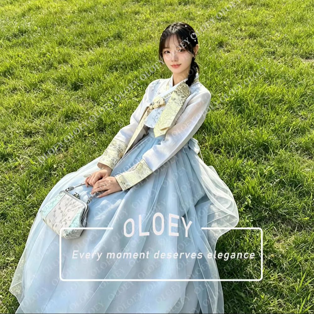 OLOEY Zarif Açık Mavi Fildişi  - Hanbok Modern Set incelemesi ve fiyatı