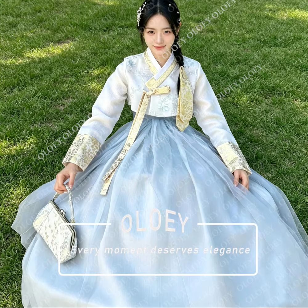 OLOEY Zarif Açık Mavi Fildişi  - Hanbok Modern Set incelemesi ve fiyatı